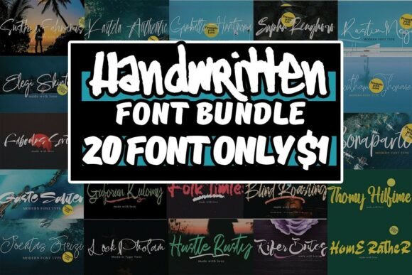 Download Handwritten Font Bundle - Font Collection