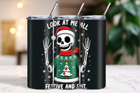 Download Skeleton Santa Bold Font Tumbler - Font Collection