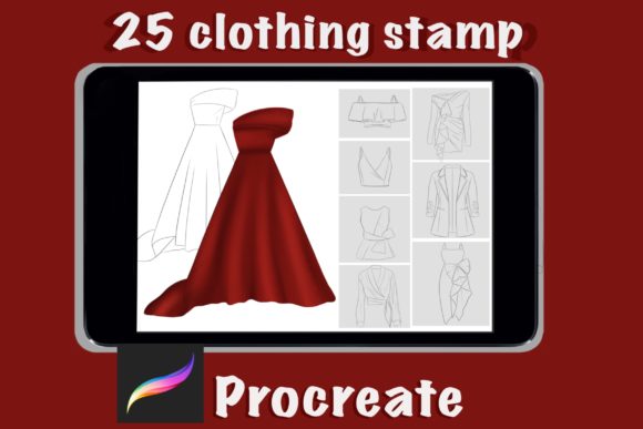 Download Clothing Stamp for Procreate - Clothing Collection