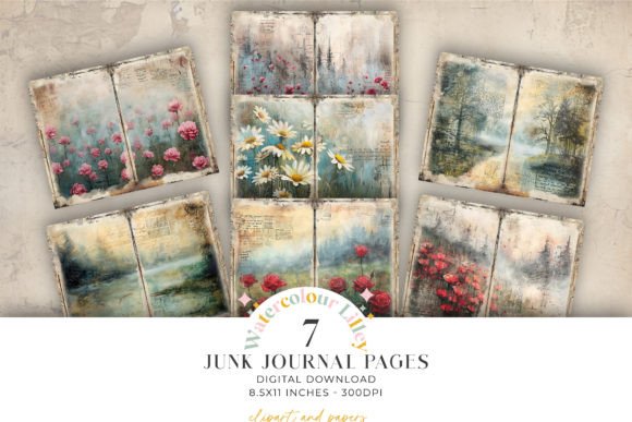 Download Floral Junk Journal Pages - Floral Collection