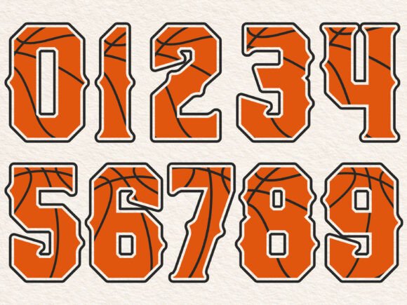 Download Basketball Numbers SVG, Custom Font Svg - Font Collection