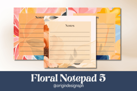 Download PLR Floral Notepad 5 - Floral Collection