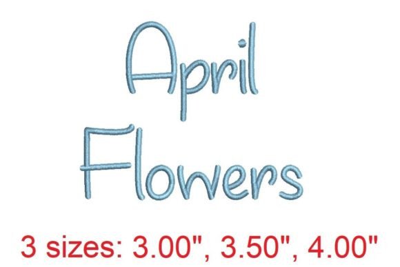 Download April Flowers Embroidery Font - Font Collection